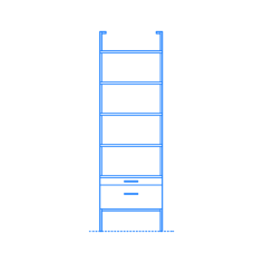 Furniture Bookcases Helix Bookcase 96 Drawers Digital Sketch Svg Design, Free Vectors File